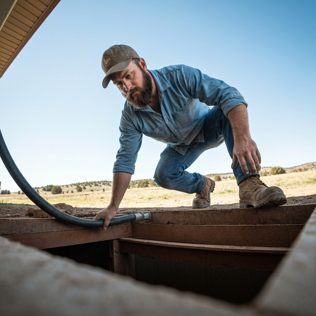 crawl space waterproofing at work